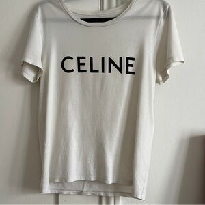 Celine white t shirt large